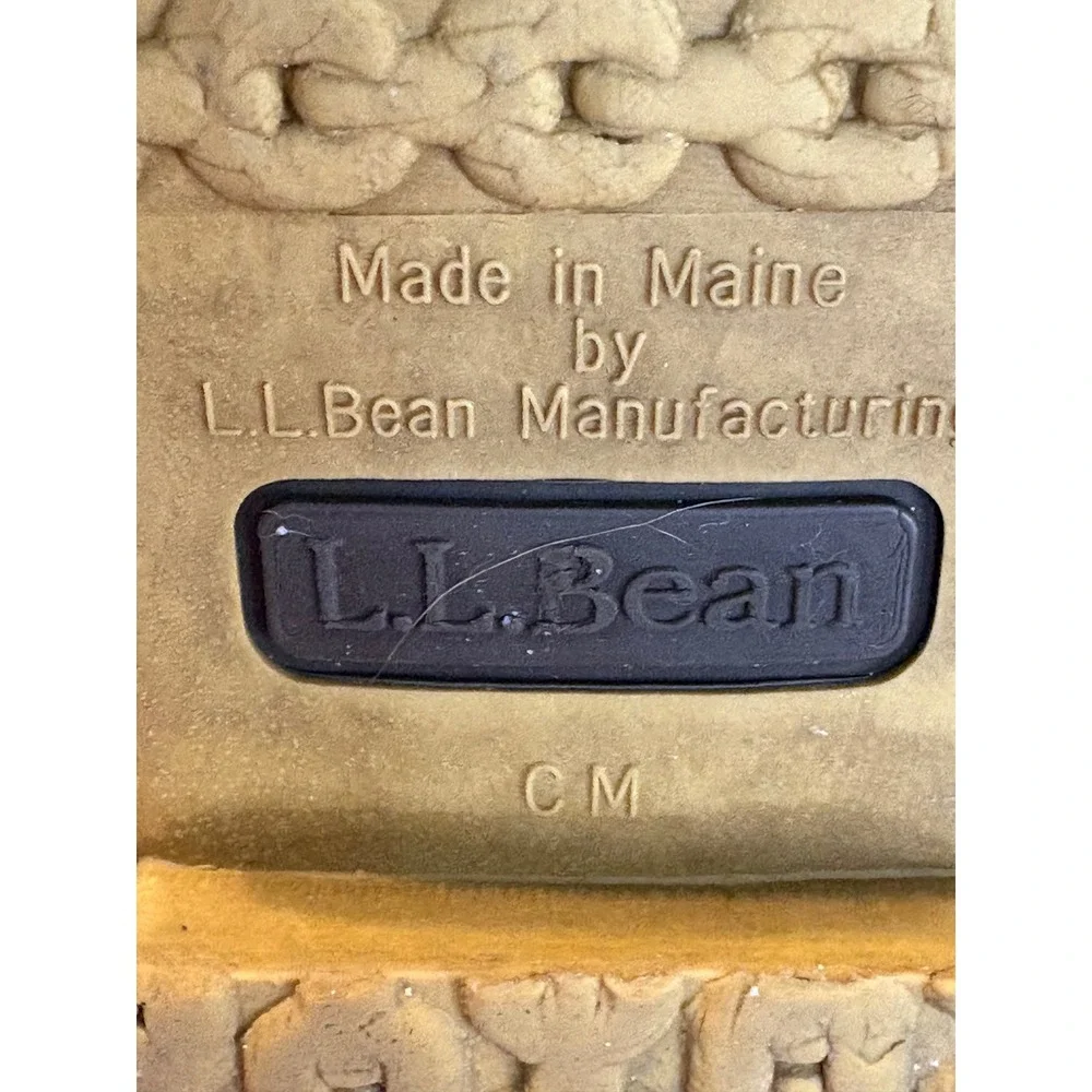 LL Bean Bean Boots Waterproof Leather Rubber Brown‎ Orange Laces Women Size
